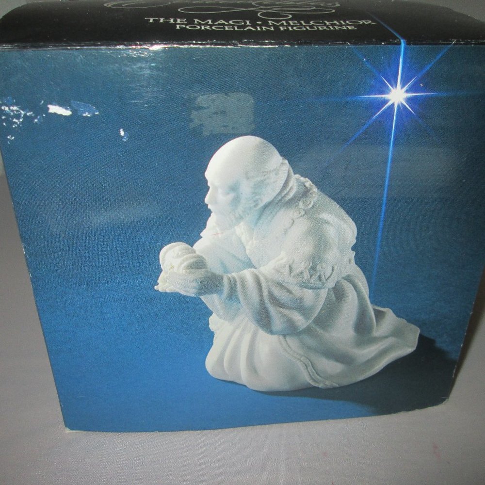 4/$40 Avon Nativity Collectibles Magi Melchior Porcelain Figurine NIB